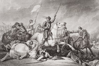 Cromwell Leading a Charge after Being Wounded in His Right Arm at the Battle of Marston Moor, July 2nd 1644, from 